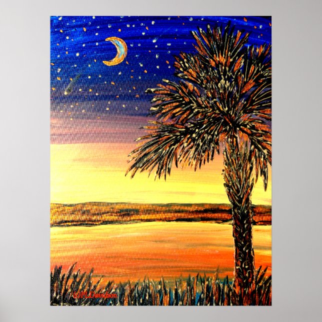 Palmetto Sunset Poster (Frente)