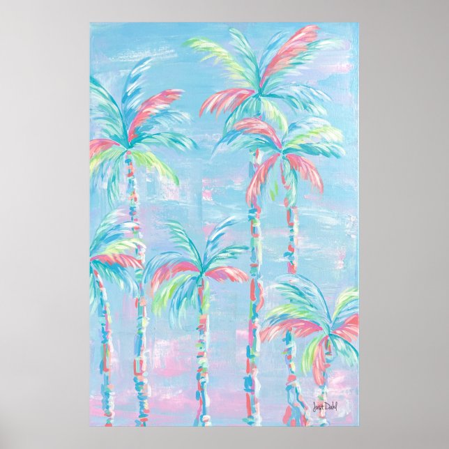 Palms in Color Poster (Frente)