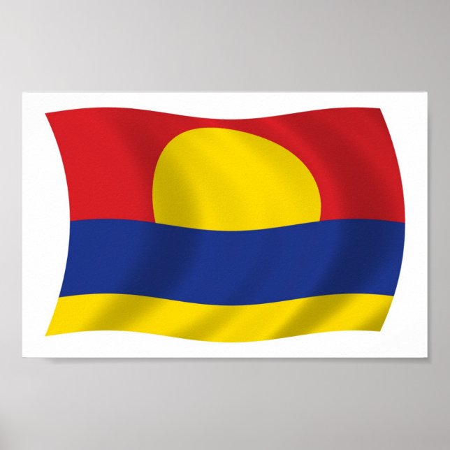 Palmyra Atoll Flag Poster Impressão (Frente)
