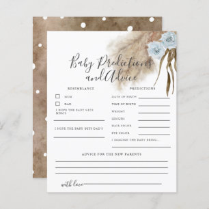 Pampas Azuis Grass Baby Predictions & Advice Card