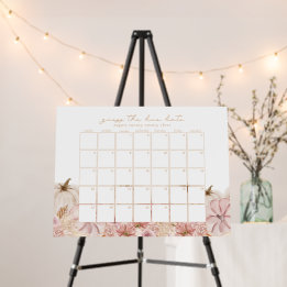 Pampas de Boho Meninas Adivinham Jogo da Data de V