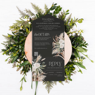 pampas de eucalipto roxos modernos casamento códig