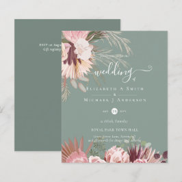 Pampas de Grass Tropicais de Vinho de Borgonha