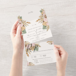 Pampas Florais Elegantes Grass em Um Casamento