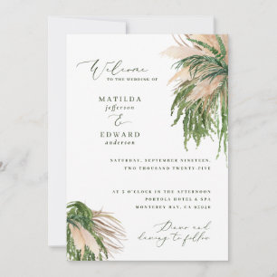 Pampas folhagem de palmeira rústica natural modern