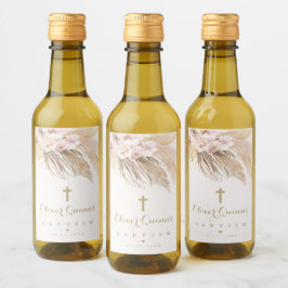 Pampas Grass Bohemian Baptism Personalizado Mini