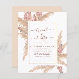 Pampas Grass Brunch Bubble Boho Chá de panela Invi