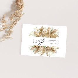 Pampas Grass e Dourado Boho w RSVP de Refeições