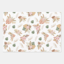 Pampas Grass e Flores em Branco