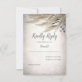 Pampas Grass e Greenery Wedding RSVP
