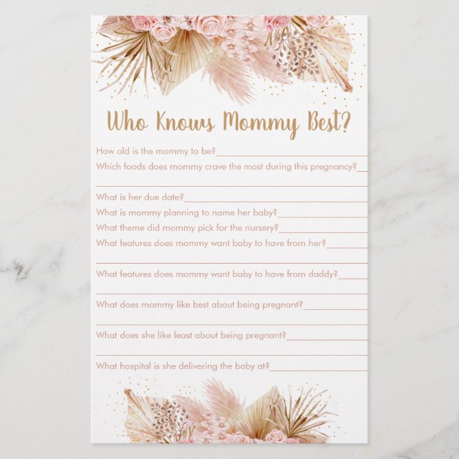 Pampas Grass Floral Rosa Que Conhece O Melhor Jogo (Frente)