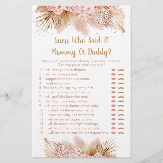 Pampas Grass Rosa, Guias Florais Que Diziam Jogo (Frente)