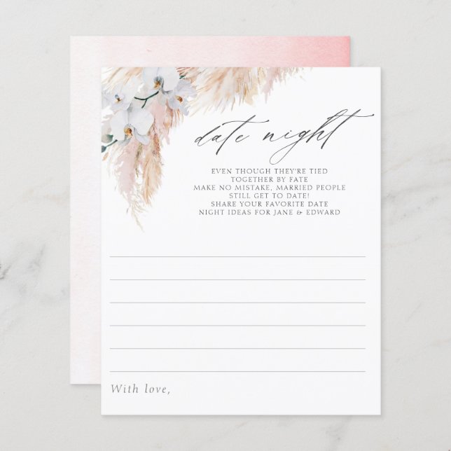 Pampas Orquídea de Chá de panela Ideia Noturna (Frente/Verso)