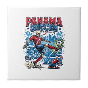 Panamá Futebol Esqueleto Atacante Nações Poster Es