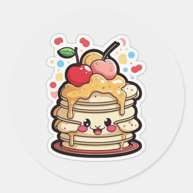 Pancake Pals: Adoráveis Adesivos do Café da Manhã (Frente)