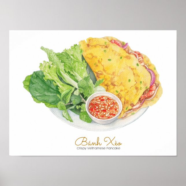 Pancake vietnamita Crispado - Poster de Banh Xeo (Frente)