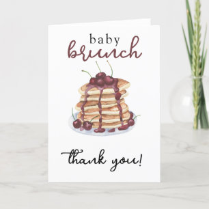 Pancakes - Cartões de agradecimentos de cereja doc