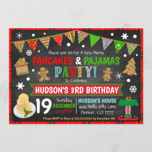 Pancakes e Pijamas - Convite de Natal