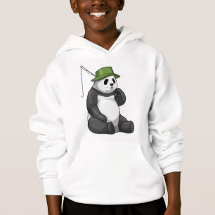 Panda a pescar com cana de pesca