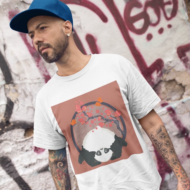 Panda Abaixo da Camisa T Sakura Blooming (Criador carregado)