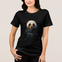 Panda Astronauta com Salpico de Tinta Neon