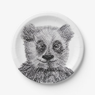 Panda Bear Desenho Pratos de Papel Personalizados 