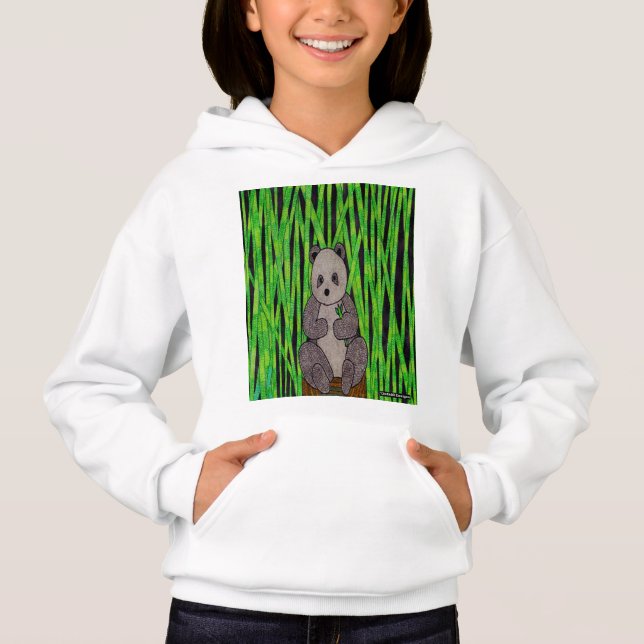 Panda (branco) - Moletom de Menina (Frente)