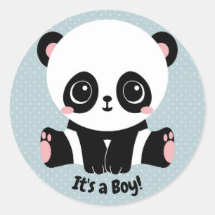 Panda customizável do chá de fraldas é etiqueta