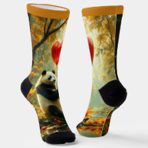 Panda e o balão do coração