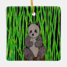 Panda - Enfeite de Cerâmica