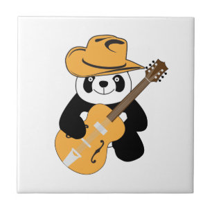 Panda engraçada com violão