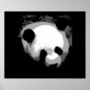 Panda Face Poster Impressão - Posters Panda
