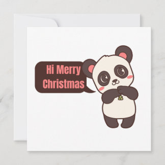 panda feliz e amigável panda de natal