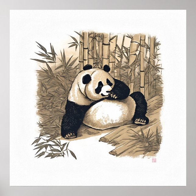 Panda - Impressão de Arte Arquivada (Frente)