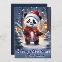 Panda Natal 1, Feriados Felizes, Cartão de Natal