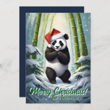 Panda Natal 7, Feriados Felizes, Cartão de Natal