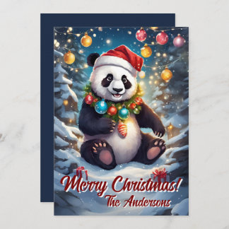 Panda Natal 8, Feriados Felizes, Cartão de Natal