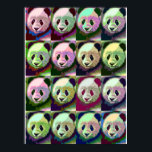Panda Pop Art Poster<br><div class="desc">Panda Pop Art de Artwright,  2014.</div>