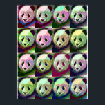 Panda Pop Art Poster<br><div class="desc">Panda Pop Art de Artwright,  2014.</div>