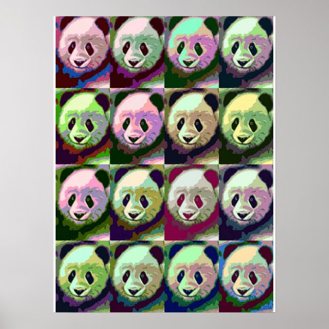 Panda Pop Art Poster (Frente)