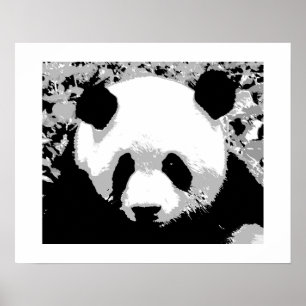 Panda Pop Art Poster Impressão - Posters Panda