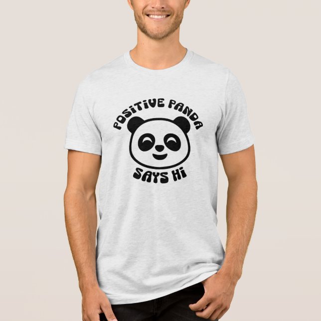 Panda Positivo Diz Olá Carinha de Panda Fofo  (Frente)