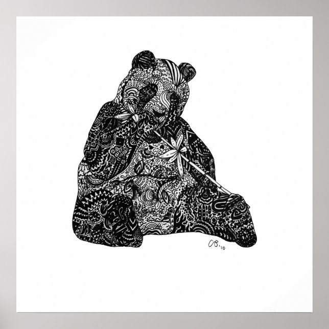 Panda Power Custom Art Impressão (Frente)