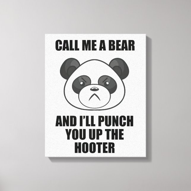 Panda Punch Canvas Print (Iris Wildthyme) (Frente)