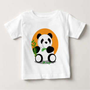 Panda que come a camisa de bambu