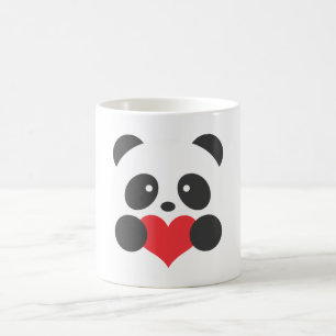 Panda que guardara uma caneca do coração