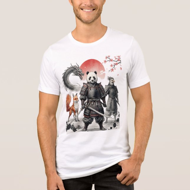 Panda Samurai & Guerreiros Mitológicos Arte Fantas (Frente)
