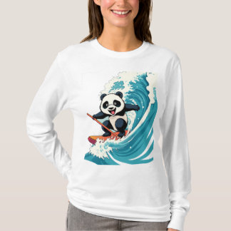 Panda surfando uma camisa de onda, Diversão Surfin