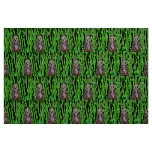 Panda - Tecido de Linho Natural (Fat Quarter)