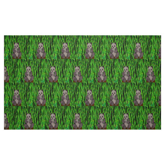 Panda - Tecido de Trama de Poliéster (Fat Quarter)
